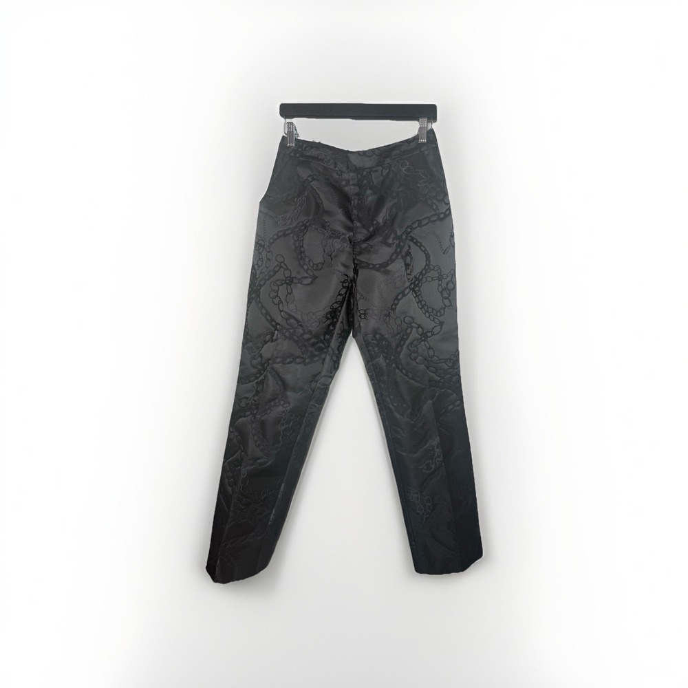 L'Agence L'Agence Rebel Trouser Pants Black Multi Grunge Chain Size 6